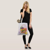 Levendig Fruitmand Watercolor Kunst Tote Bag (Op model)