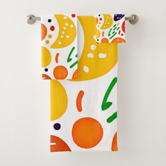 Levendig fruitpatroon bad handdoek (Insitu)