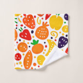 Levendig fruitpatroon bad handdoek (Wasdoekje)
