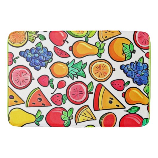 Levendig fruitpatroon badmat (Voorkant)