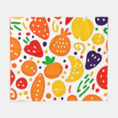 Levendig fruitpatroon fleece deken (Voorkant (Horizontaal))