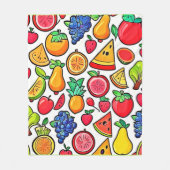 Levendig fruitpatroon fleece deken (Voorkant)