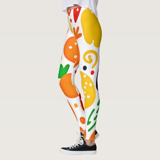 Levendig fruitpatroon leggings (Links)