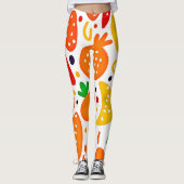 Levendig fruitpatroon leggings (Voorkant)