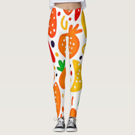 Levendig fruitpatroon leggings