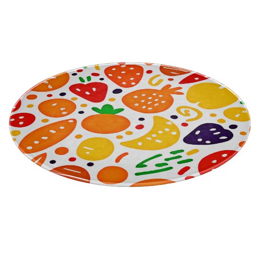 Levendig fruitpatroon snijplank (Hoek)