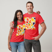 Levendig fruitpatroon t-shirt (Unisex)