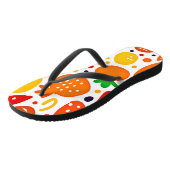 Levendig fruitpatroon teenslippers (Schuin)