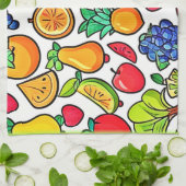 Levendig fruitpatroon theedoek (Gevouwen)