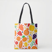 Levendig fruitpatroon tote bag (Voorkant)