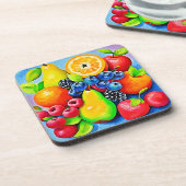 Levendig fruitstilleven bier onderzetter (Linkerzijde)