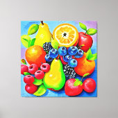 Levendig fruitstilleven canvas afdruk (Voorkant)
