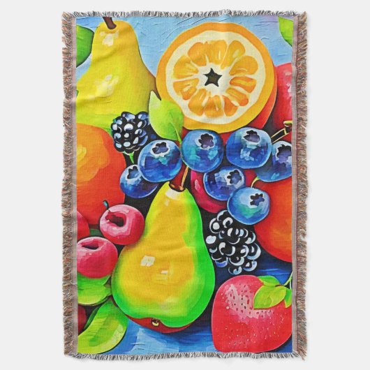 Levendig fruitstilleven deken (Voorkant Verticaal)