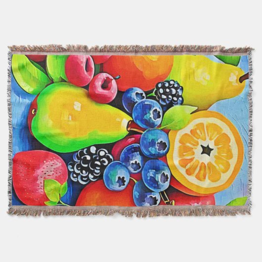 Levendig fruitstilleven deken (Voorkant)