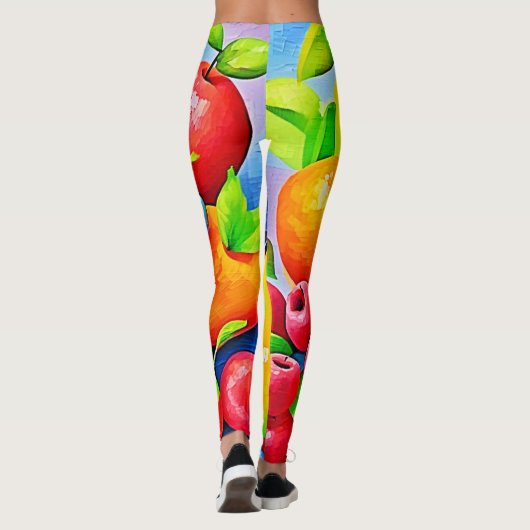 Levendig fruitstilleven leggings (Achterkant)