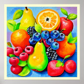 Levendig fruitstilleven poster (Voorkant)