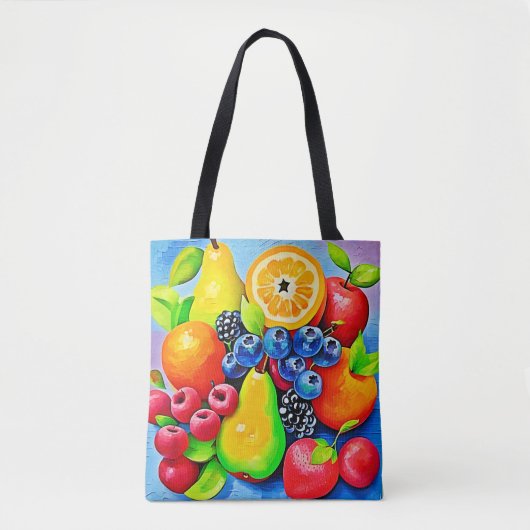 Levendig fruitstilleven tote bag (Voorkant)