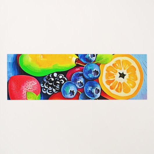 Levendig fruitstilleven yogamat (Achterkant (horizontaal))