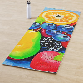 Levendig fruitstilleven yogamat