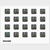 Levendig geanimeerd vogel Tattoo ontwerp Ronde Sticker (Vel)