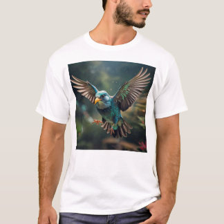 Levendig geanimeerd vogel Tattoo ontwerp T-shirt