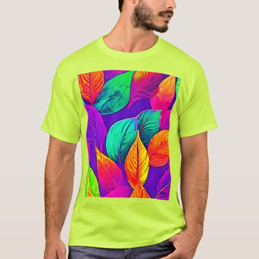 Levendig gebladerte: Cartoon Neon T-shirt (Voorkant)