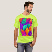 Levendig gebladerte: Cartoon Neon T-shirt (Voorkant volledig)