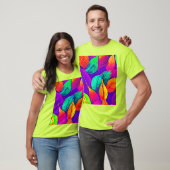 Levendig gebladerte: Cartoon Neon T-shirt (Unisex)