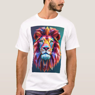 "Levendig gebrul: kleurrijke leeuwendriehoeken bed T-shirt
