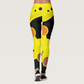 Levendig geel Abstract patroon Leggings (Achterkant)