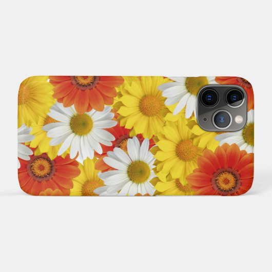Levendig geel en Oranje Daisy Pattern Case-Mate iPhone Case (Achterkant (horizontaal))