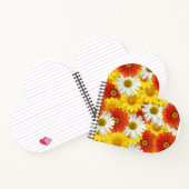 Levendig geel en Oranje Daisy Pattern Notitieboek (Binnen)