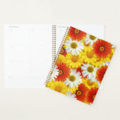 Levendig geel en Oranje Daisy Pattern Planner (Display)