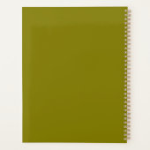 Levendig geel en Oranje Daisy Pattern Planner (Achterkant)