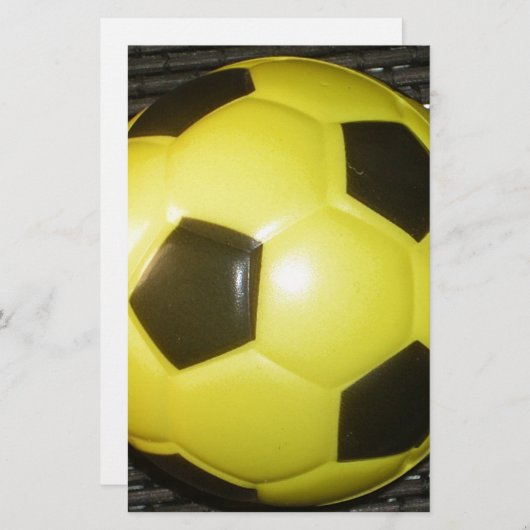 Levendig Geel en Zwart Football (Voetbal) Art (Voorkant / Achterkant)