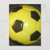 Levendig Geel en Zwart Football (Voetbal) Art Briefkaart (Voorkant)