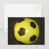 Levendig Geel en Zwart Football (Voetbal) Art Briefkaart (Voorkant / Achterkant)