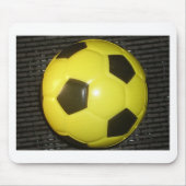 Levendig Geel en Zwart Football (Voetbal) Art Muismat (Voorkant)