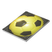 Levendig Geel en Zwart Football (Voetbal) Art Notitieblok (Linkerzijde)