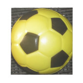 Levendig Geel en Zwart Football (Voetbal) Art Notitieblok (Voorkant)