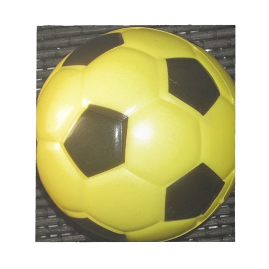 Levendig Geel en Zwart Football (Voetbal) Art Notitieblok (Voorkant)