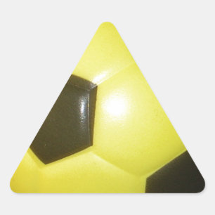 Levendig Geel en Zwart Football (Voetbal) Art Sticker
