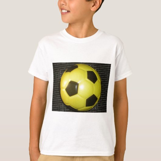 Levendig Geel en Zwart Football (Voetbal) Art T-shirt (Voorkant)