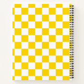 Levendig geel geruit notitieboek (Achterkant)
