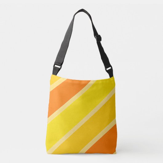 Levendig geel Oranje grijs ontwerp Crossbody Tas (Voorkant)