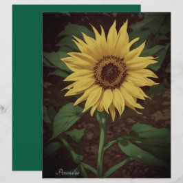 Levendig Geel SunFlower Green Scrapbook Paper