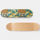 Levendig Geel & Teal Art Deco Vlinder Kunst Persoonlijk Skateboard (Horizontaal)