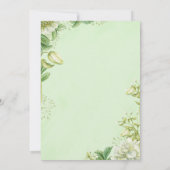 Levendig Geel Tulp & Ranunculus Formeel Trouwfeest Aankondiging (Achterkant)