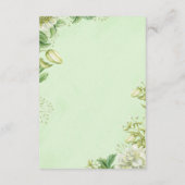 Levendig Geel Tulp & Ranunculus Formeel Trouwfeest Informatiekaartje (Achterkant)