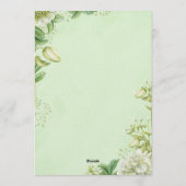 Levendig Geel Tulp & Ranunculus Formeel Trouwfeest Kaart (Achterkant)